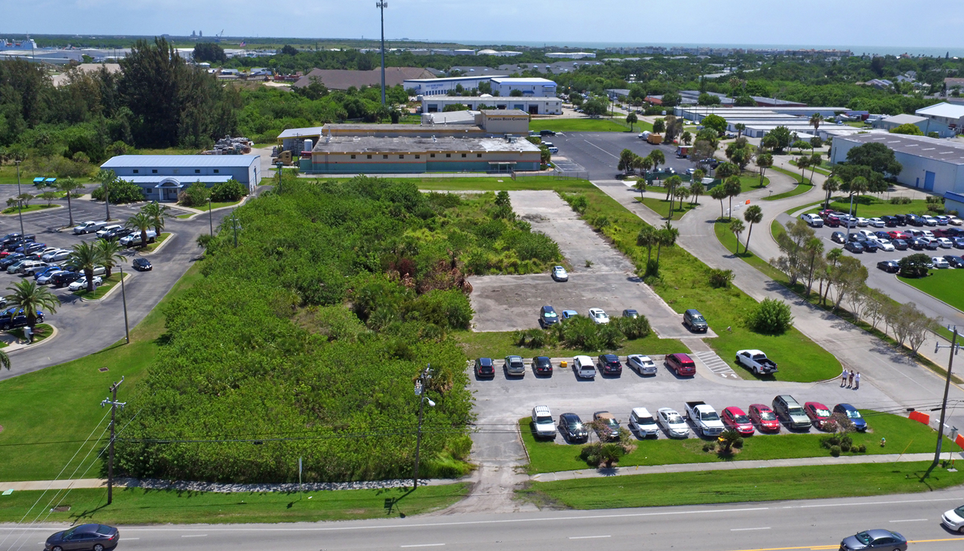 Aerial photo of available land for build to suit office space | Cape Canaveral FL